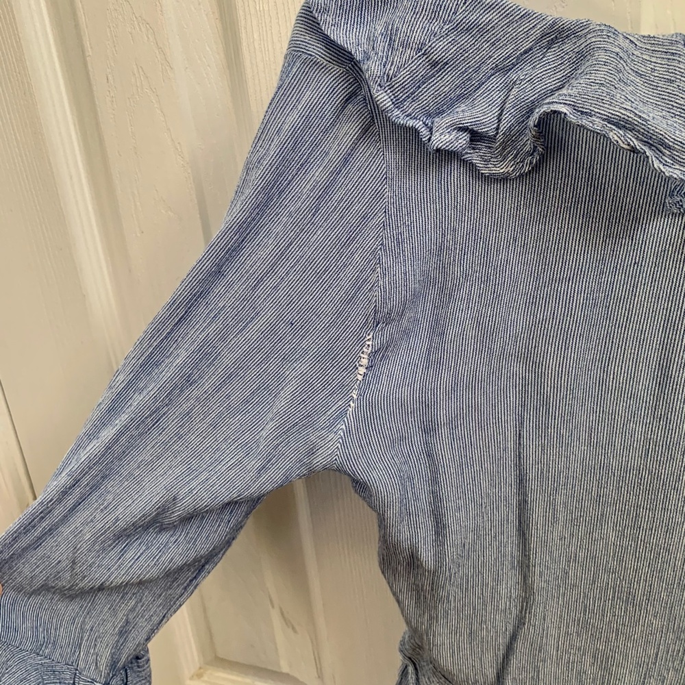 American Eagle Striped Ruffle Top - Picture 4 of 5